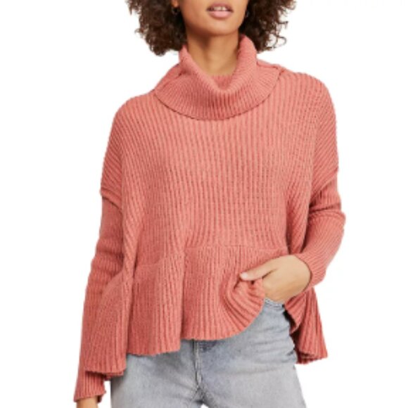 Free People Layer Cake Trapeze Turtleneck Sweater Size Small NWOT - Picture 1 of 6